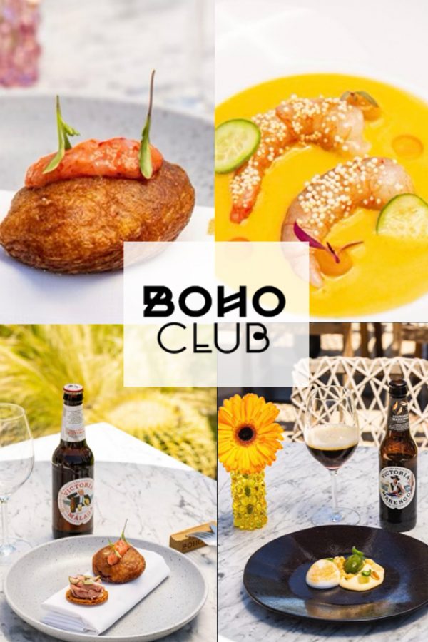 Boho Club y cervezas Victoria presentan un menú de autor con sabor malagueño